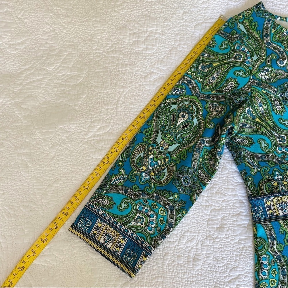 Talbots Paisley Knit 3/4 Sleeve Dress - 14 - Picture 9 of 10